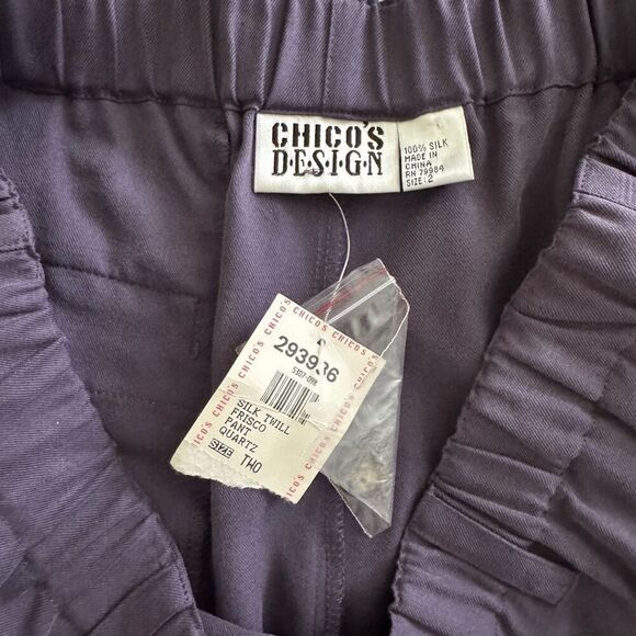 Chico’s Silk Twill Frisco Pant Size 2 Quartz - Picture 7 of 7